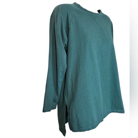 LAKE 100% Cotton Side Slit Lounge Sweater - Picture 1 of 10